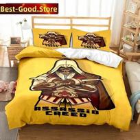 Fashion Game A-Assassins Creed Bedding Set Printed Bed Set With Pillowcase Duvet Cover Soft Single Double Queen Super King Size EU Single(135*200cm)3pcs