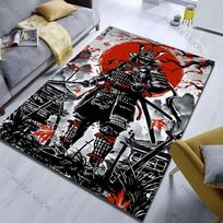 NAUJOS Japonų Bushido Spausdintos Kiliminės Dangos Svetainei Miegamajam Sofai Namų Dekoras Neslystanti Grindų Kilimėlis Modernus Kilimas Didelio Dydžio 40x60cm (16x24in) white