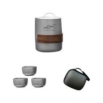 Pure Titanium Portable Camping Tea Coffee Mug Set 3 Cups With Storage Bag Lightweight Outdoor Hiking Picnic Accessories
