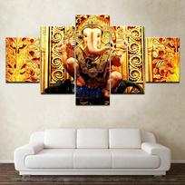 ganesh poster HD print 5 piece Wallpapers modern Modular Poster art Canvas painting for Living Room Home Decor 20x35 20x45 20x55cm