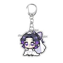 Kawaii Tsuyuri Kanawo Kamado Nezuko Bride Q Version Figure Acrylic Keychain Decor Cartoon Backpack Charm Fans Gift Ornaments Toy about 5cm