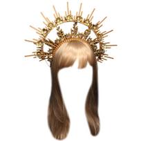 DIY Headband Vintage Hairband Gorgeous Baroque Halo Tiaras Headpiece Goddess Princess Headpieces Crowns