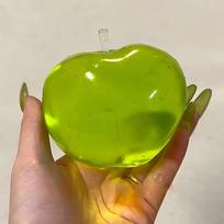 IN stock Apple Maltose Squishy Toy, Green & Pink Dual Color, Transparent Slow Rebound Fidget Stress Relief Toys žalia
