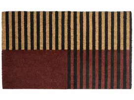 Durų kilimėlis TUKSUK rudas/smėlio spalvos 45 x 75 cm kokoso pluoštas