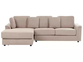 4 vietų kampinė sofa KOHLO smėlio ir pilkos spalvos, dešininė