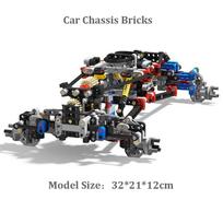 4WD RC Car Chassis Climbing Vehicle Model Building Blocks Compatible Motor Power Function With Suspension Shocks Assembly Bricks