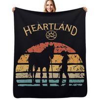 Heartland Uk\t Throw Blanket Compact Warm Blanket for Car Road Trip Size: 75*100cm, Weight: 230 GSM