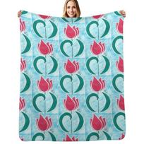 Parkinsonas Awareness Tulip Throw Blanket Fluffy Cozy Throw Blanket for Home Decor Size: 75*100cm, Weight: 230 GSM