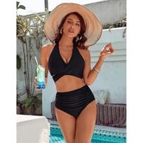 Women V Neck Bikini Sets Cheeky Two Piece Swimsuit Push Up Adjustable Straps Bathing Suit String Swim Suits Female Swimwear S juoda