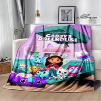 Gabby namelis Lėlėms Mielos Anime Spausdintos antklodės Pikniko antklodė Flanelinė Šilta antklodė Kelioninės antklodės Lovos paklodės Gimtadienio dovana 75x90cm