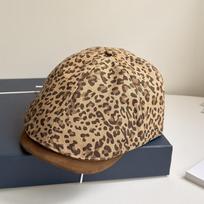 Flat Leopard Print Beret Y2k Painter Cap Casual Leopard Newsboy Cap  Outdoor Style 1
