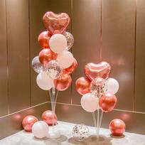 Abaoli Balloon Table Stand, Floor-Standing Column, Confession Display, Proposal Decoration, Wedding Room Setup, Wedding Supplies Including Lights