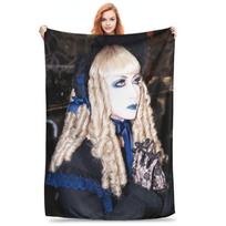 Flannel Throw Blanket Malice Mizer Mana Sama Moi Meme Moitie Warm Plush Blankets Soft Bedding for Bed Living room Home Sofa Size: 75*100cm, Weight: 230 GSM