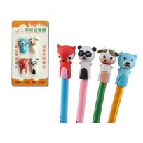 Panda Decoration Cartoon Gel Pen Top Protector Pencil Protection Pencil Cap Pencil Top Extender 1set