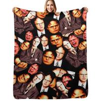 Dwight Schrute - The Office Dwight Schrute Throw Blanket Warm Comfortable Blanket Gift for Parents Friends Size: 75*100cm, Weight: 230 GSM