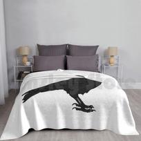Raven Blanket Fashion Custom Crow Poe Gothic The Raven Blackbird Edgar Allan Poe Jackdaw Magpie Nevermore Raven Size: 75*100cm, Weight: 230 GSM