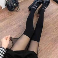 Women'S Stockings Pantyhose Patchwork Sheer White Thigh High Stockings Tights Women Female Hosidery Over Knee Stripe Pantyhose One Size