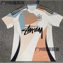 Football jersey Stusi Brazil Italy Flamenco Japan training jersey Quick-drying sports jersey Fan version S