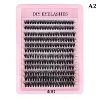 30D 40D 50D 60D 80D DIY Cluster Eyelash Kit Natural Fluffy Effect Easy At Home Lash Extension Glam Look A2