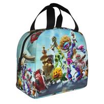 Plants vs. Zombies Game  Portable Lunch Boxes Women Leakproof  Cooler Thermal Food Insulated Lunch Bag School One Size