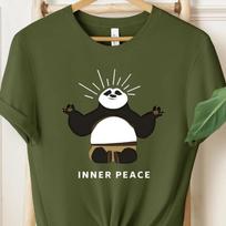 Meditation Panda T-Shirt: Inner Peace Yoga Unisex Tee M