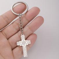 Dawapara Celtics Cross Pendant Star of David Keychain Infinite Knot Protection Amulet Keyring Stainless Steel Jewelry