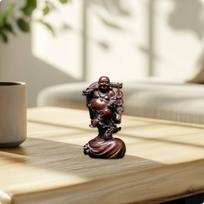 Maitreya Buddha Statue Hand Carved Boxwood Carving Fine Detail for