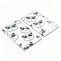 Zestaw Hartowanych Desek Kuchennych Szklanych Z Grafiką Panda 2X30X52 Cm