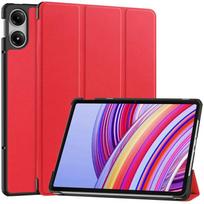 Tablet Leather Case for Xiaomi Redmi Pad Pro 2024 Tri-Folding Flip Stand Case for RedMi Pad Pro 12.1 Tablet with Auto Sleep Cover Redmi Pad Pro 12.1 raudona
