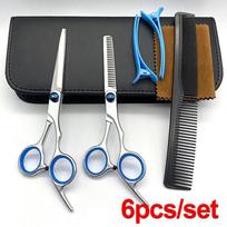Kirpyklų plaukų kirpimo rinkiniai Salon Shear Hair Profesionalus aštrių plaukų kirpimo retinimo žirklių rinkinys 6pcs