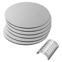 6Pcs Coasters Bracket Set Stainless Cup Holder Pad Non-slip Heat-Insulated Bowl Mat gray