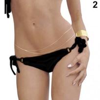 Fashion Women's Double Layered Sexy Beach Bikini Waist Link Belly Body Chain sidabras