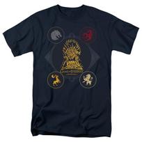 GAME OF THRONES 4 HOUSES Licensed Adult Men's Graphic Tee Shirt SM-5XL Unisex T-Shirt XXXXL