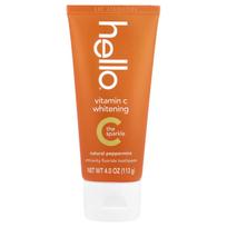 Hello, Vitamin C whitening, cavity prevention fluoride toothpaste, natural peppermint, 113g (4oz)