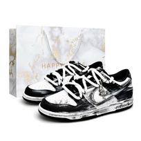 Nike Dunk Dragon, Special Shopping Bag, Spring Summer Leather Abrasion Resistant Breathable Low top Skateboard Shoes DD1391-100(Team920-BOX) 39