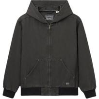 Levis Vienos Spalvos Džinsinė Striukė Su Gobtuvu Ilgomis Rankovėmis Vyriškos Striukės Tamsiai Pilka 002I3-0001 XL