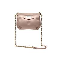 Maison Margiela Glam Slam Logo Appliqué Quilted Detail Leather And Suede Mini Shoulder Bag Women shoulder bag Pink S56WF0161P4300T4310 Basic Set (Bag+Dust Bag)