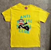 Anti Social Social Club x Paul Frank T shirt Yellow size Medium NEW XL