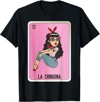 La Chingona Mexican Slang Chicano Bingo Cards T-Shirt M