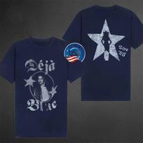Beyonce Deja Blue France Pop Up Two Sided T-Shirt Navy Reprint AN51585 S