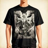 NEW LIMITED Creepy Manga Biblical Angel Scary Eyes Horror Halloween T-Shirt XL