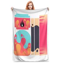 Helluva Boss - Beelzebub Blanket Soft Warm Flannel Throw Blanket Cover for Bed Living room Picnic Travel Home Sofa Size: 75*100cm, Weight: 230 GSM