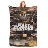 Fast and Furious - Legends - Tribute Blankets Soft Warm Flannel Throw Blanket Plush for Bed Living room Picnic Travel Home Sofa Size: 75*100cm, Weight: 230 GSM