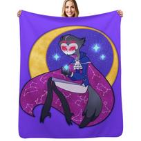 Helluva Boss: Stolas Throw Blanket Warm Throw Blanket Gift for Anniversary Size: 75*100cm, Weight: 230 GSM