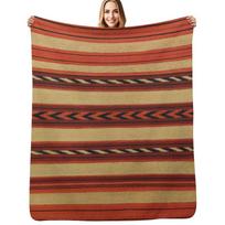 Navajų tekstilė / Amerikos indėnų audimo raštas 25 Mesti pledas Pavasaris Ruduo Jaukus pledas sofai Size: 75*100cm, Weight: 320 GSM beige