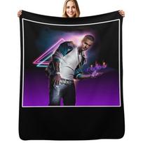 M Pokora Pyramid Throw Blanket Luxurious Soft Blanket Holiday Gift for Family Size: 75*100cm, Weight: 230 GSM