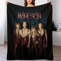 Mneskin rock band Maneskin Throw Blanket Warm Comfortable Blanket Gift for Parents Friends Size: 75*100cm, Weight: 230 GSM