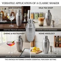 304 Stainless Steel Boston Shaker Built-in Strainer Bartending Shaker Durable Cocktail Mixer  Bar