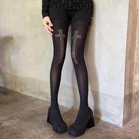 Y2K Retro 2000S Tight Pants Women'S Cross Brick Shorts Aesthetic Stretch Hip-Hop Street Casual Cosplay Girl Style Pantyhose One Size