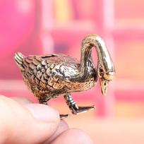 Antique Brass Geese Ornaments Bronze Crafts Handcrafted Tea Pet for Home Office Decoration and Ceremony Table Accent brass